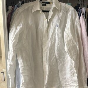 Ralph Lauren Men’s casual button down long sleeve Linen shirt